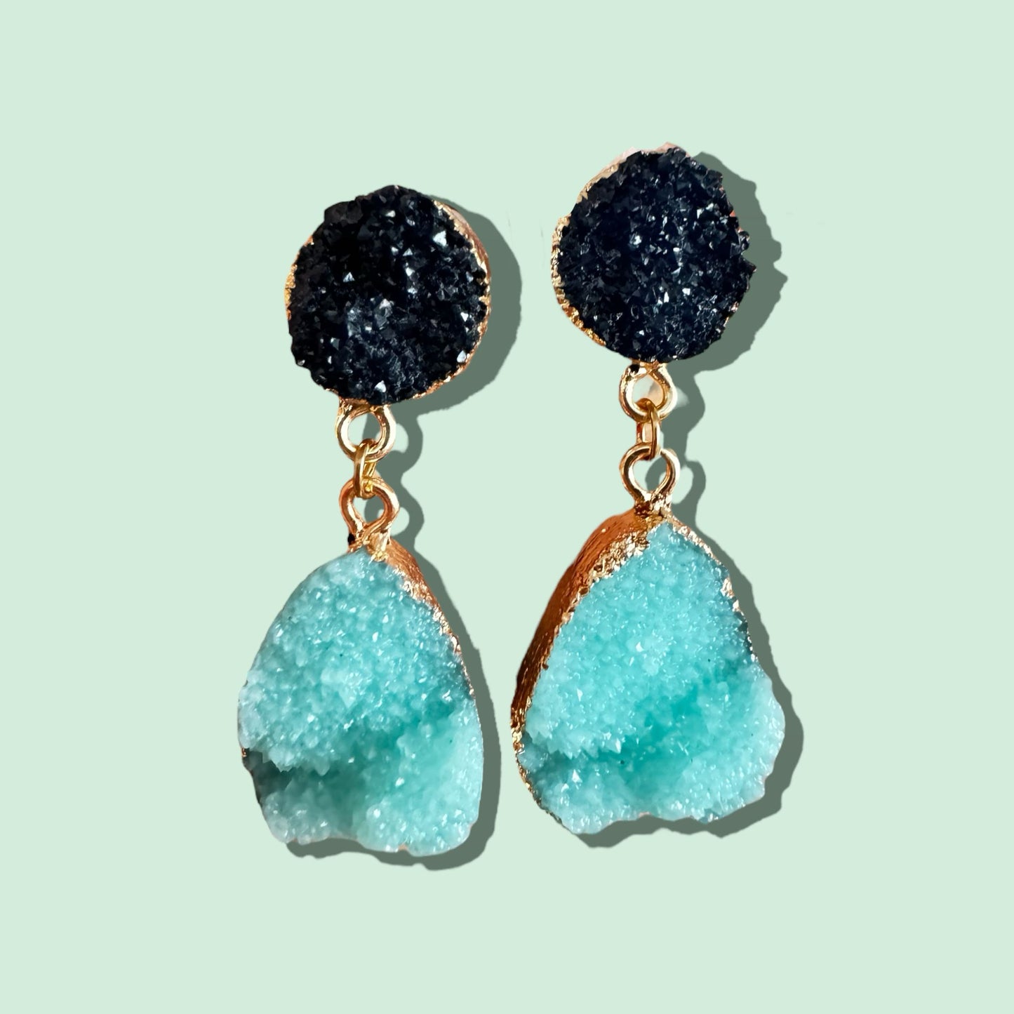 Druzy Drop blau