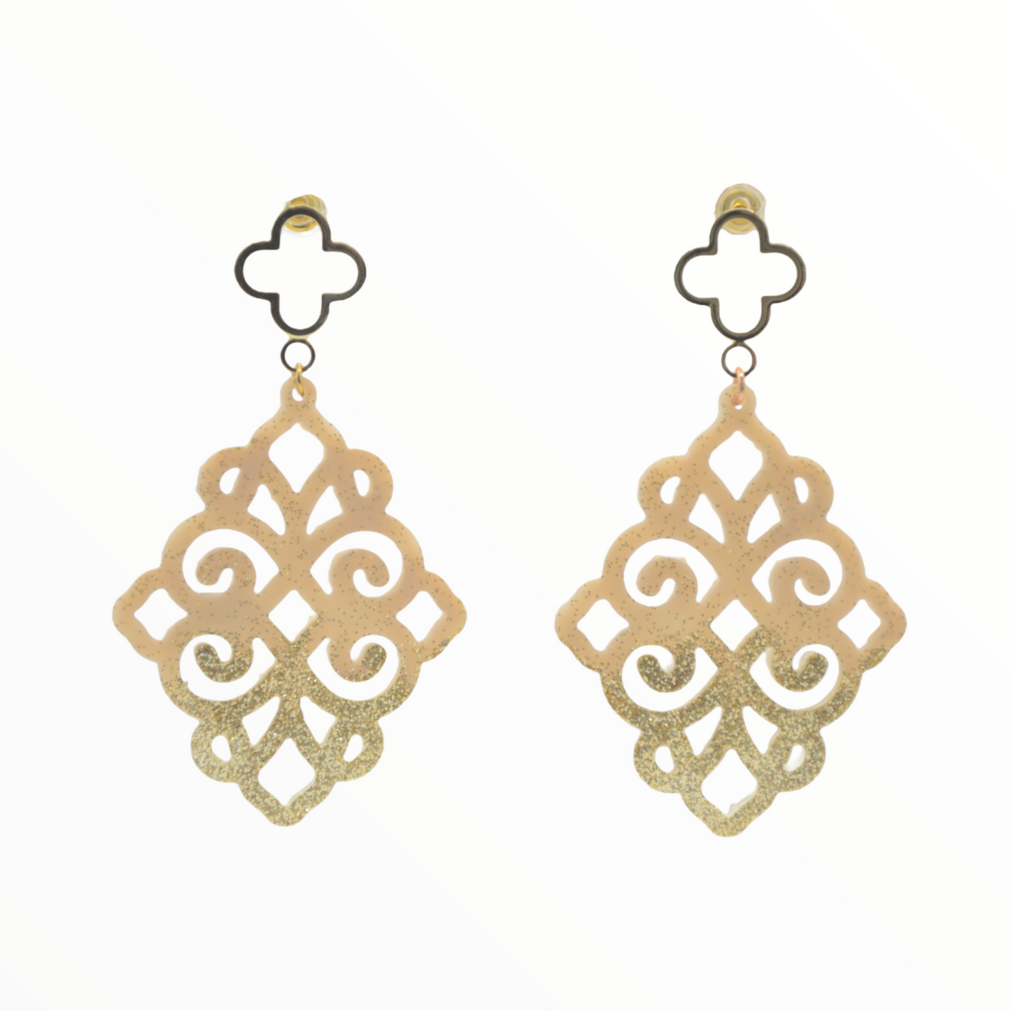 Ornament Raute beige gold